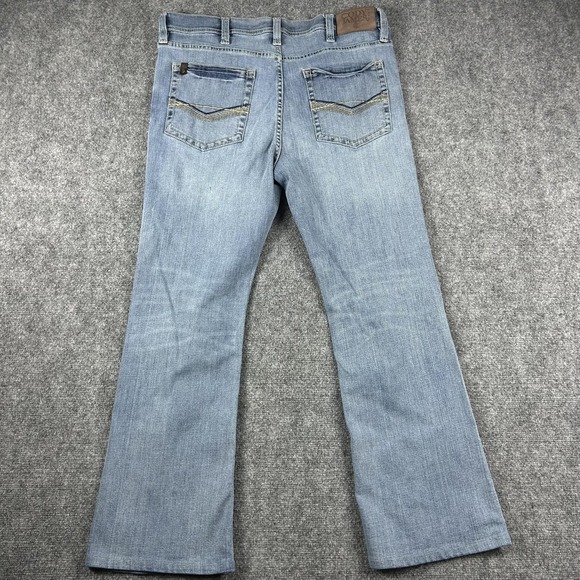 Cody James Jeans Mens 38x32 Light Wash Bootcut Denim Western Cowboy Stretch - Picture 7 of 10